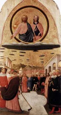 Les Lueurs Célestes, book by Olivier Bernard : The miracle of snow, Masolino da Panicale, 1447